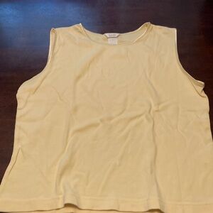 Christopher & Banks Soft Yellow Women's Muscle Tee